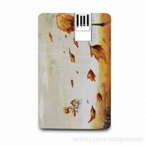 Credit Card-shaped Multifunction USB Flash Drive with 1,100 to 8,000kbps Reading Speed